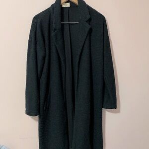 Marine Layer Birdseye open front navy blue jacket